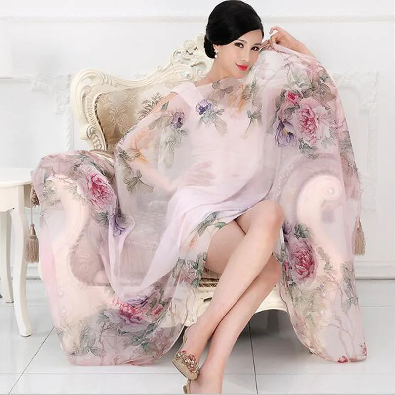 2018 High quality 100% mulberry silk scarf natural real silk...