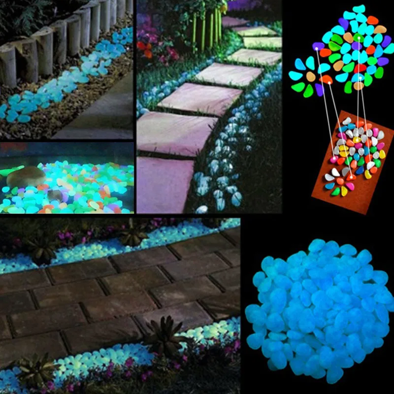 100 pcs artifical pebbles luminous stones for walkway vases aquariums swimming pool glow in the dark - Pool Decorations 100 pcs artifical pebbles luminous stones for walkway vases aquariums swimming pool glow in the dark - Pool Decorations