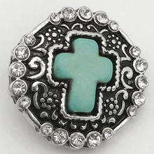 XHMN687 Крест Любовь крыло металлическая кнопка оснастки для оснастки ювелирных изделий(подходит 18 мм 20 мм оснастка