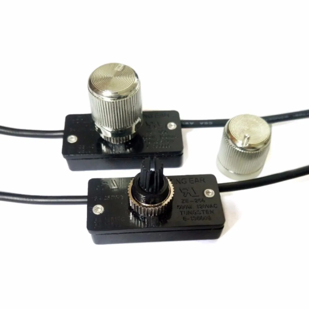 120 Volt 500W Light Dimmer Rotary Switch Adjustable Light Dimmer Lamp Knob Switch Brass Switch Controller For ZE-256 Zing Ear
