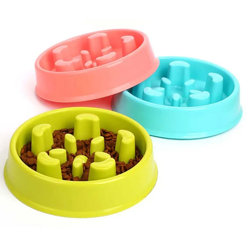 

Pet Dog Slow Feeder Anti Choke Anti-Gulping Dog Bowl Durable Healthy Dogs Cats Slowdown Food Feed Dish Pet Feeder Supplies