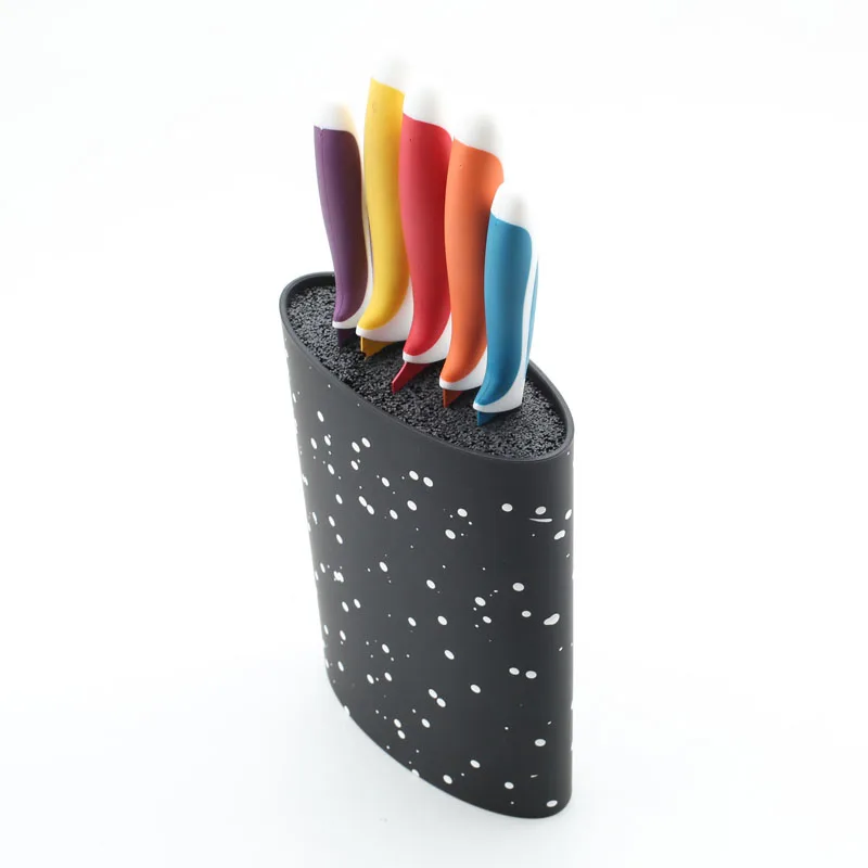 Universal Oval Knife Block Hot selling Plastic Knife Holder with White