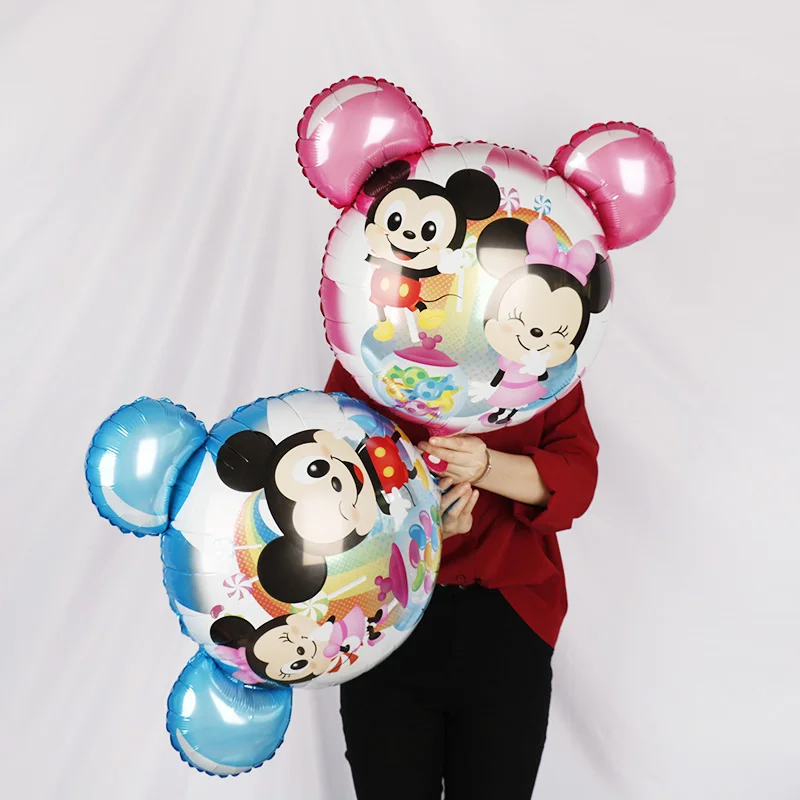 1 шт. гигантские шары Микки и Минни Маус, Мультяшные шары для мальчиков и девочек, украшения для вечеринки на день рождения, подарки для детей