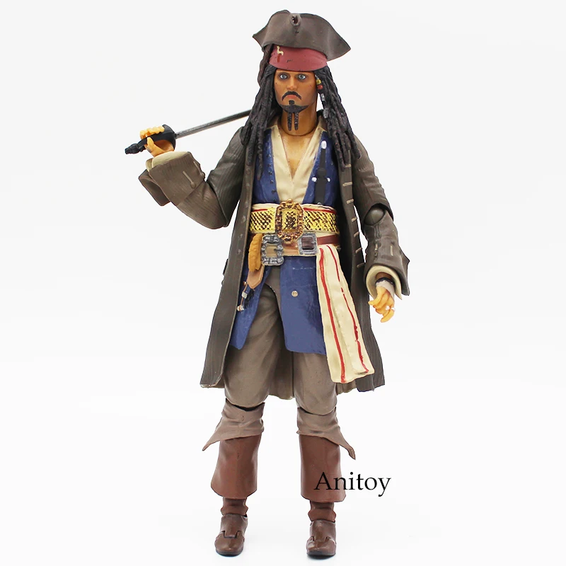 

SHF Jack Sparrow Pirates of the Caribbean Captain Jack PVC Action Figure Collectible Model Toy 15cm