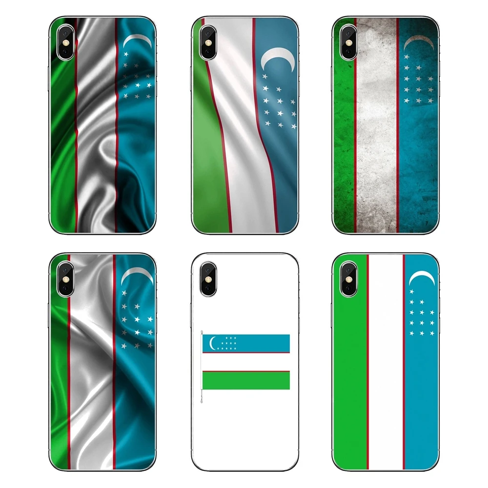 

For Xiaomi Mi A1 A2 5X 6X 8 lite SE Pro Max Mix 2 2S 3 Mi5 Mi5S Transparent Soft Cases Covers Mefans Uzbekistan Flag Banner
