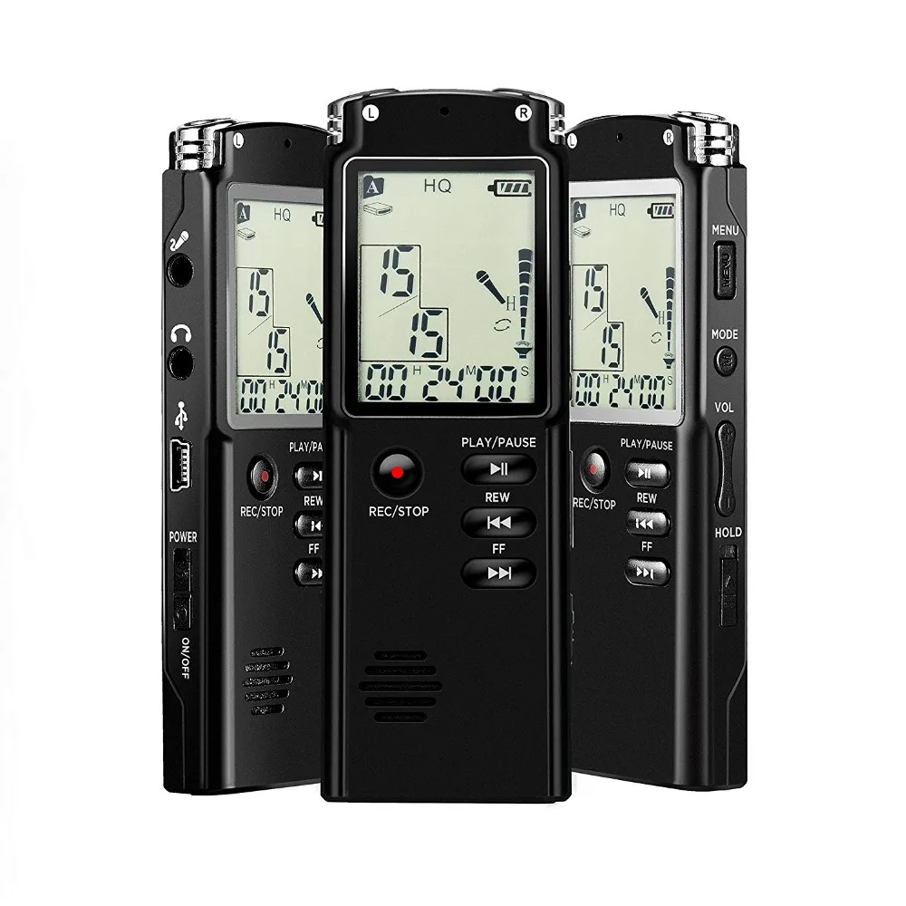 

Noyazu Original T60 Mini Dictaphone 8GB Digital Audio Voice Recorder WAV 1536 kbps HQ Voice Recording Mp3 Player VOR Recorder