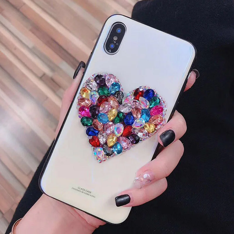 Rheinruby стразы из закаленного стекла чехол для Xiaomi mi 9 SE 8 Lite PocoPhone F1 Red Note 7 4X5