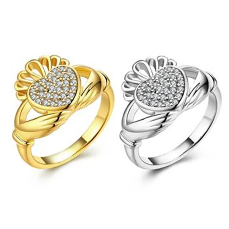 Rings Zircon New Series Of Pure Copper Plating Gold color 2color Closed