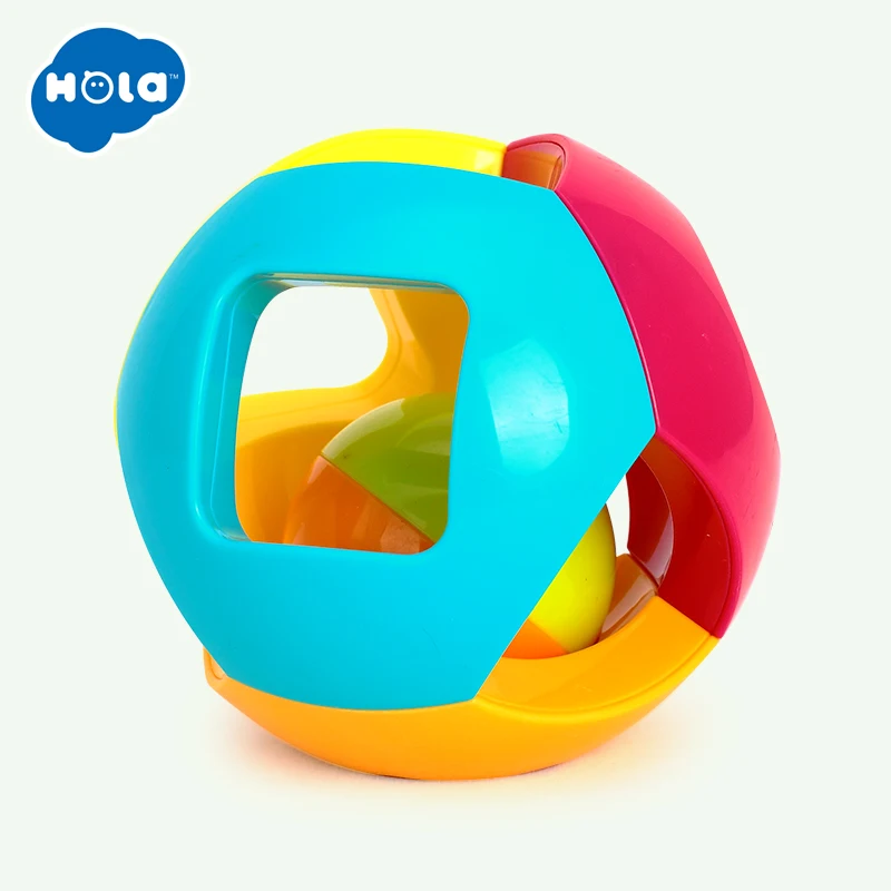 HUILE TOYS 939-5 Baby ToysBell Ball Geometric Shape Plastic Rolling Ball and Baby Rattle Learning Educational Toys 0-12 Months 