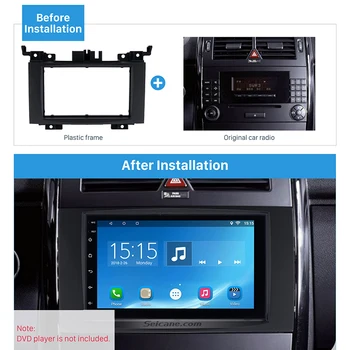 

Seicane 2 Din Car Radio Fascia DVD Panel Installation Trim for 2006 Benz Sprinter VW Volkswagen Crafter Audio Cover Kit
