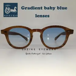 SPEIKE индивидуальные винтажные детские синие линзы солнцезащитные очки Джонни Депп Lemtosh стиль ретро очки может быть близорукость очки