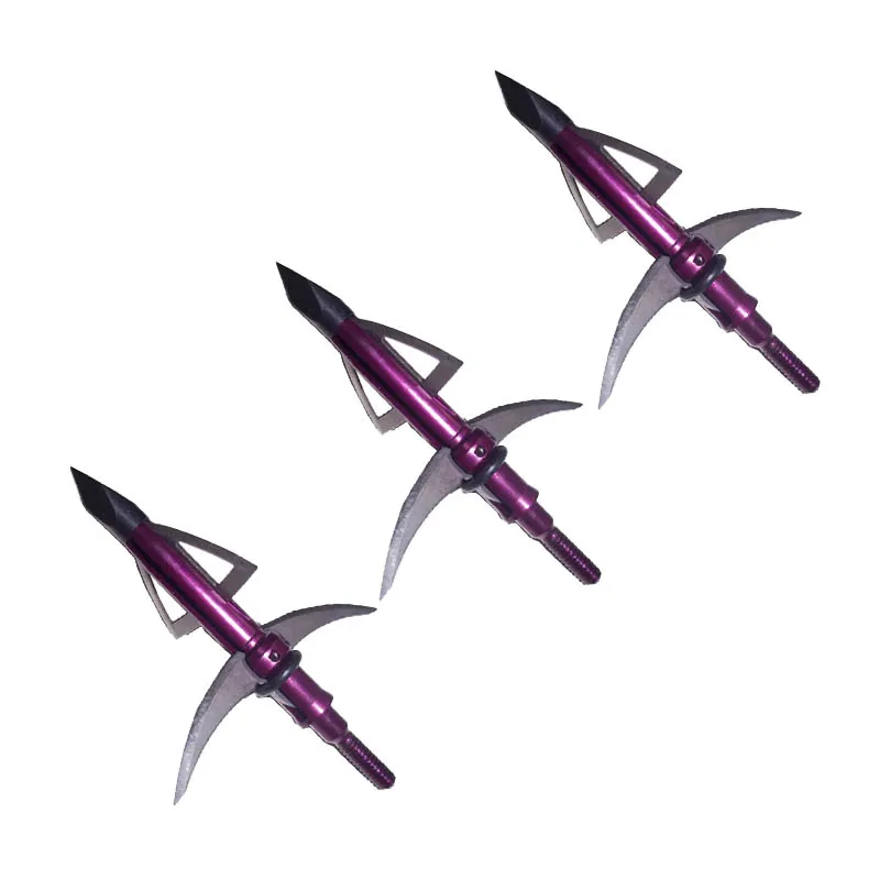 6pcs Archery 100Grain Fishing Broadheads 4 Fixed Blades Bowfishing