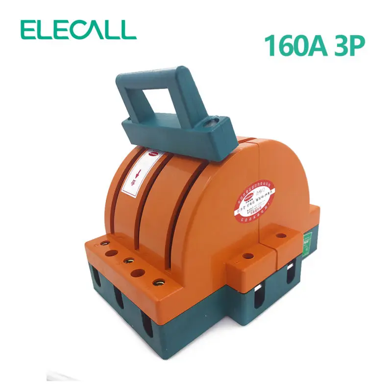 ФОТО Wholesale Heavy Duty 160A Three Poles Double Throw Knife Disconnect Switch Delivered Safety Knife Blade Switches