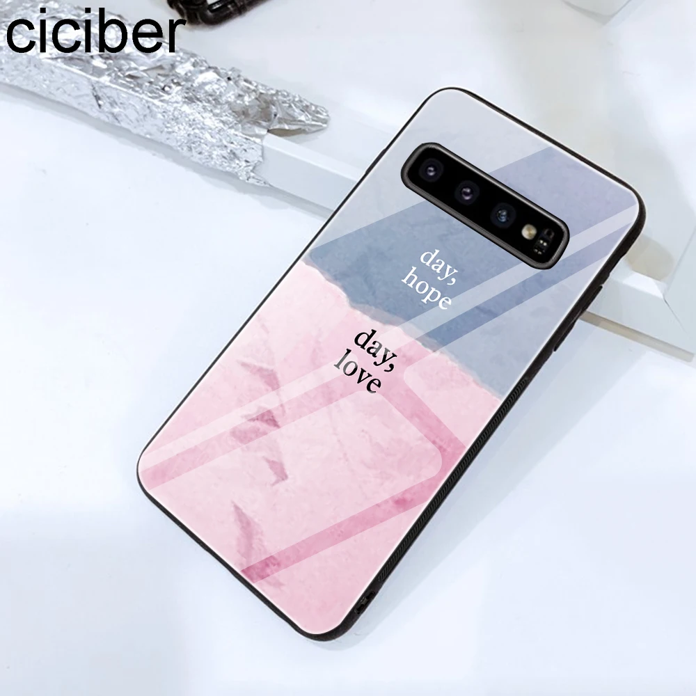 Ciciber чехол для телефона из закаленного стекла samsung Galaxy S10 + S10e Plus Lite Жесткий Чехол