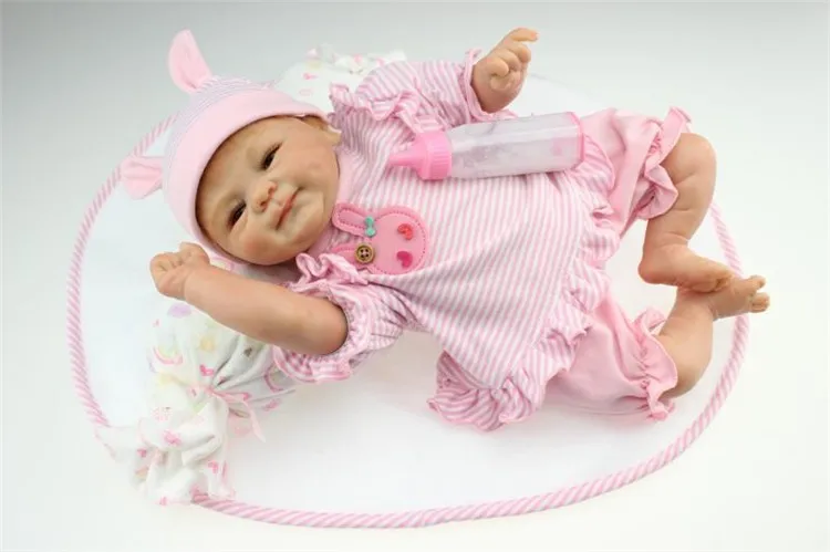 18Inches 45CM Lifelike Soft Silicone Baby Reborn Doll Girls Boys Girls Boys Gifts 1/4 Newborn Babies Doll Bonecas