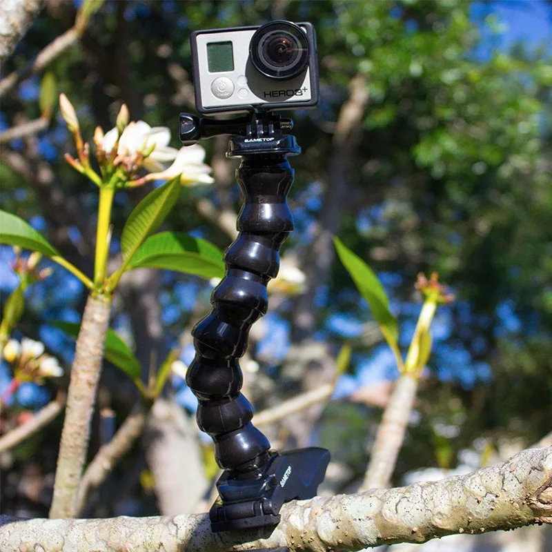 Kaliou Adjustable Arm Flex Flexible Jaws Magic Joint Neck Clamp Mount for Gopro 6 5 4 3 3+ 2 1 Xiaomi yi SJ4000 Rollei AEE