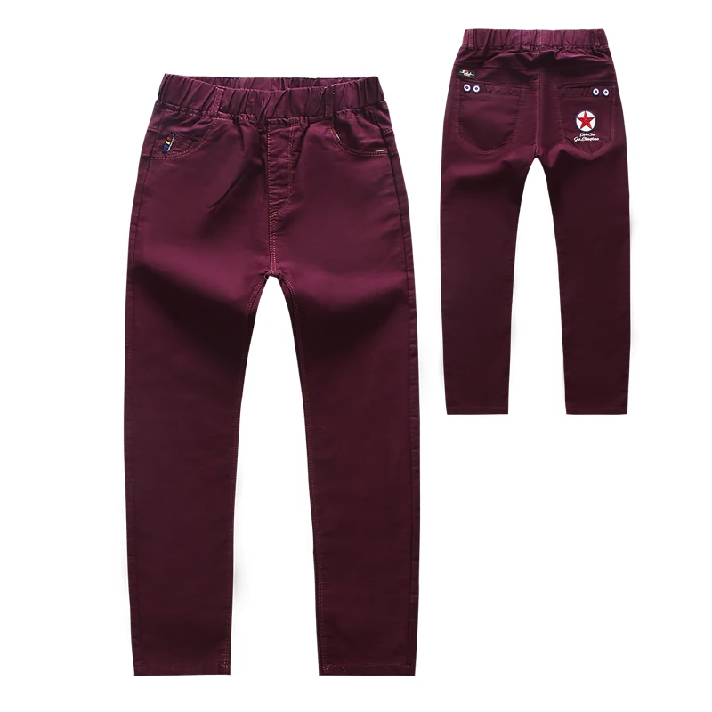 Boys Pants 2018 Spring High Quality Casual Cotton Elastic Waist Pencil Pants for Boys Letter Kids Boys Pants Trousers Clothes boys elastic waist solid pants