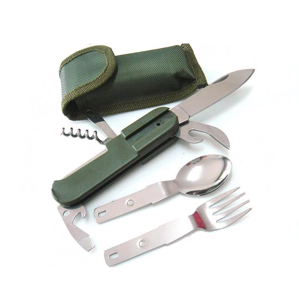Открытый складной посуда набор столовых приборов наборы ножи вилки и ложки