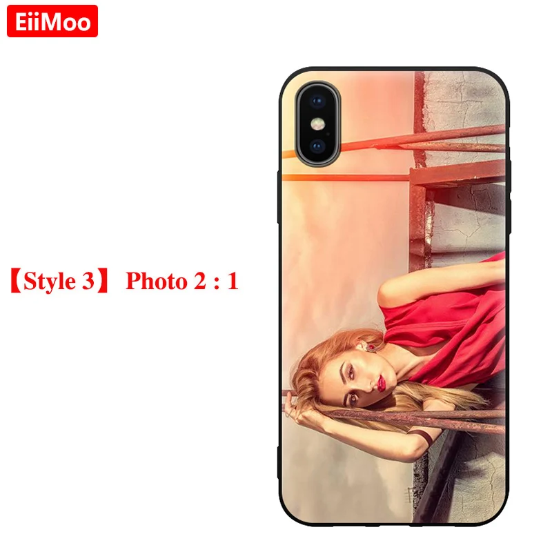 EiiMoo фото пользовательский чехол для телефона для iPhone XS Max XR X чехол силиконовый черный чехол iPhone 6 S 7 8 Plus 11 Pro Max Picture DIY - Цвет: Style 3