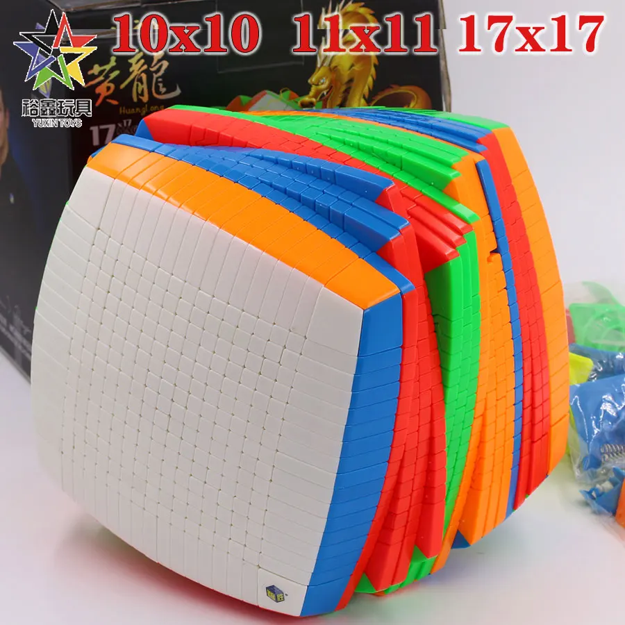 

Magic cube puzzle YuXin HuangLong 10x10x10 11x11x11 17x17x17 10x10 11x11 17x17 high level difficult educational twist wisdom toy