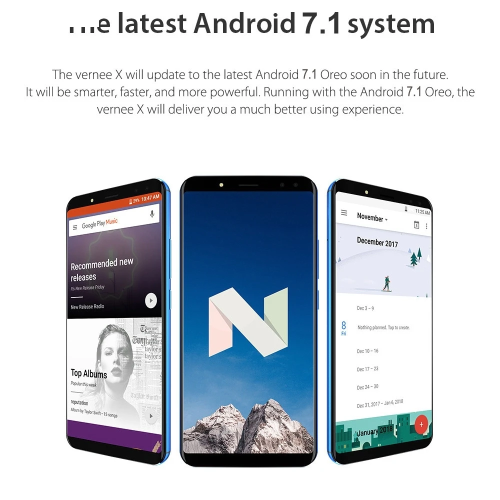Vernee X 5,99 дюймовый Android 7,1 Face ID смартфон Восьмиядерный 4 Гб+ 64 Гб 6200 мАч S.14