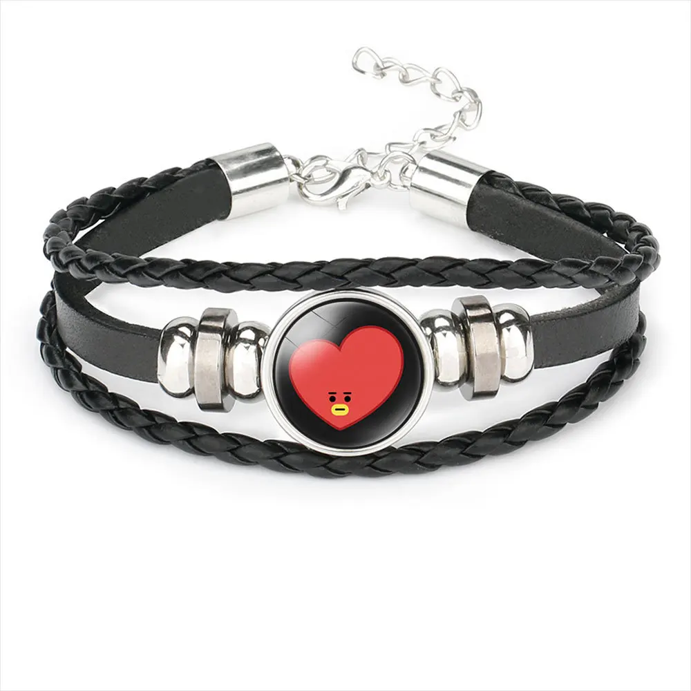 

New 15 styles KPOP leather bracelets for men and women KPOP suga tata jimin mang J hope bracelets accessories drop shipping