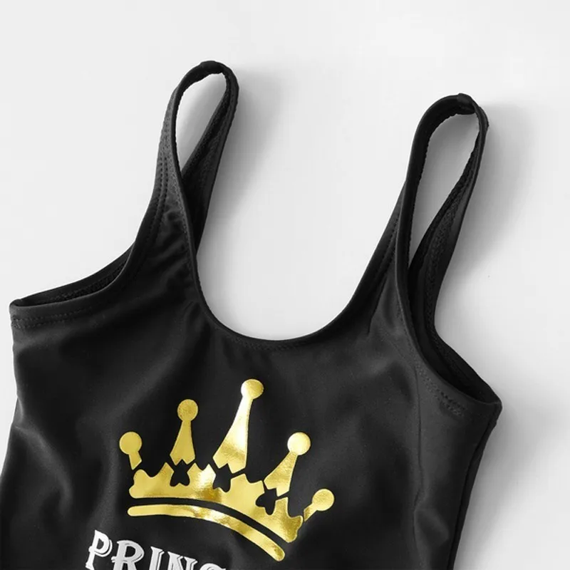 2019 Family Matching Swimwear One Piece Mother Daughter Women Kid Son Girl Queen Swimsuit Bathing Suit Maillot De Bain Feminino-2