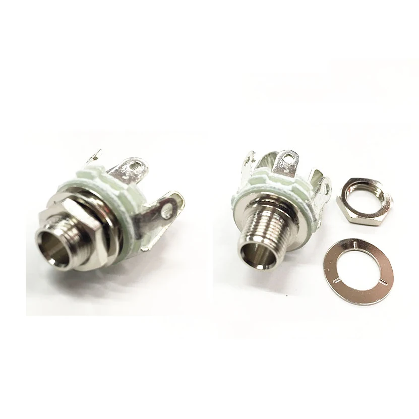 

20pcs/Lot Made by Neutrik China factory 6.35MM Stereo Input Jack guitar parts 1/4" 6.35 mm Female Panel Chassis Mount connector