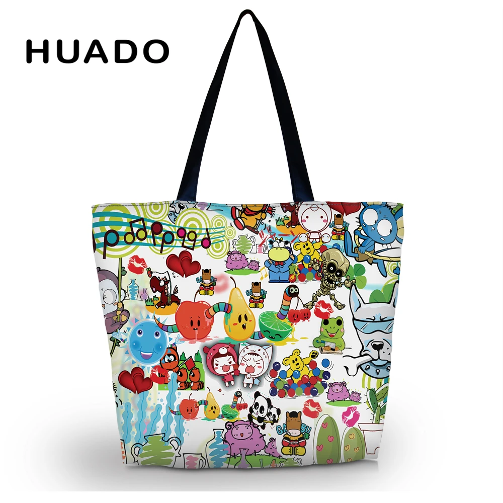 

eco friendly shopping bag Large Capacity Women Polyester Beach Bags Casual Tote Feminina foldable reusable shopping handbag