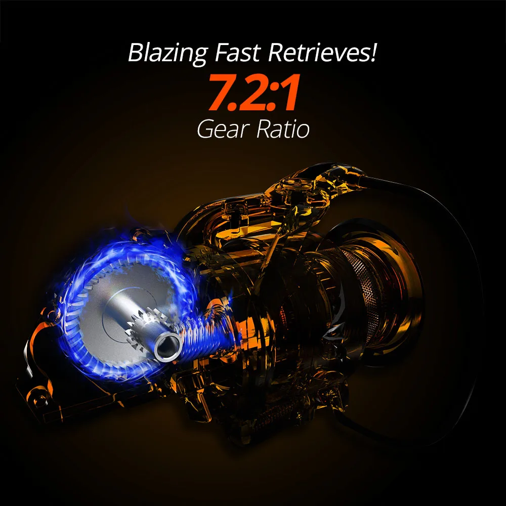 Рыболовная катушка KastKing Speed Demon Pro для спиннинга 7 2: 1 передаточное число 10 +
