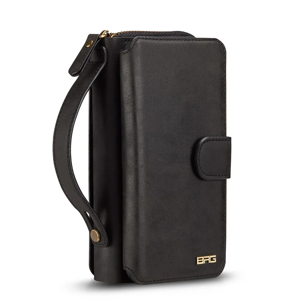 Luxury Retro Zipper Wallet Leather Case For Samsung Galaxy S20 S21 S10 S9 S8 Plus S7edge Note 8 9 10 20 Plus Magnet Split Cover