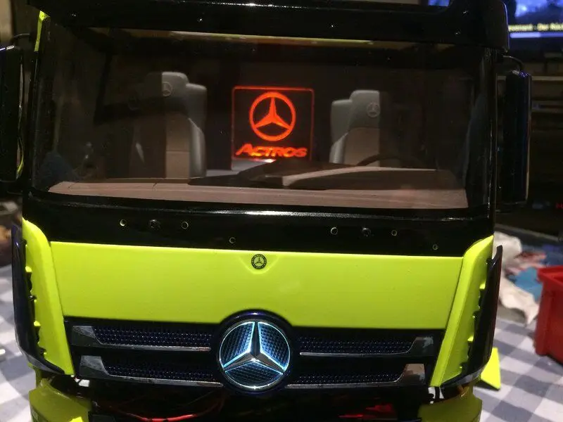 Синий/красный BENZ LOGO светодиодный светильник для 1/14 Радиоуправляемый трактор