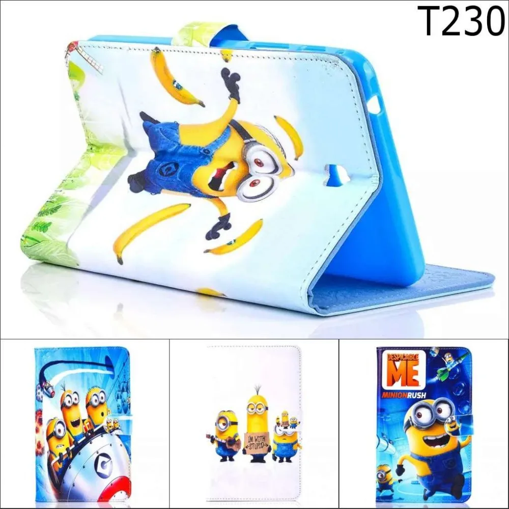 Чехол для samsung Galaxy Tab 4 7 0 T230 T231 T235 крышка с персонажами мультфильма Миньоны из