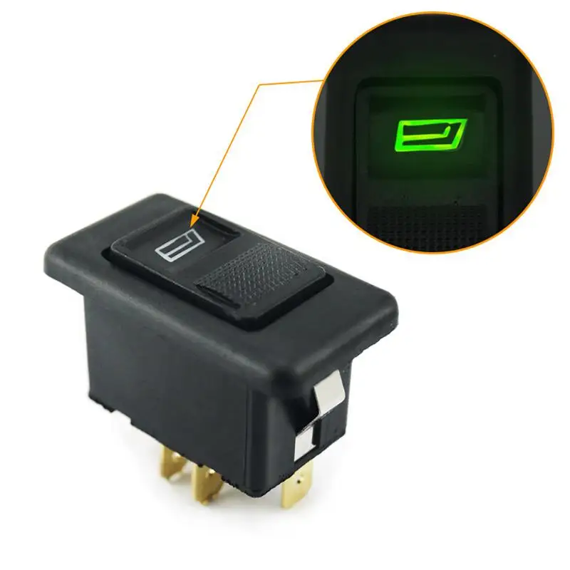 

Universal 5-pin DC12V 24V 20A Power Electric Window Switch Built-in Green Lighting Indicator For Universal Car Model