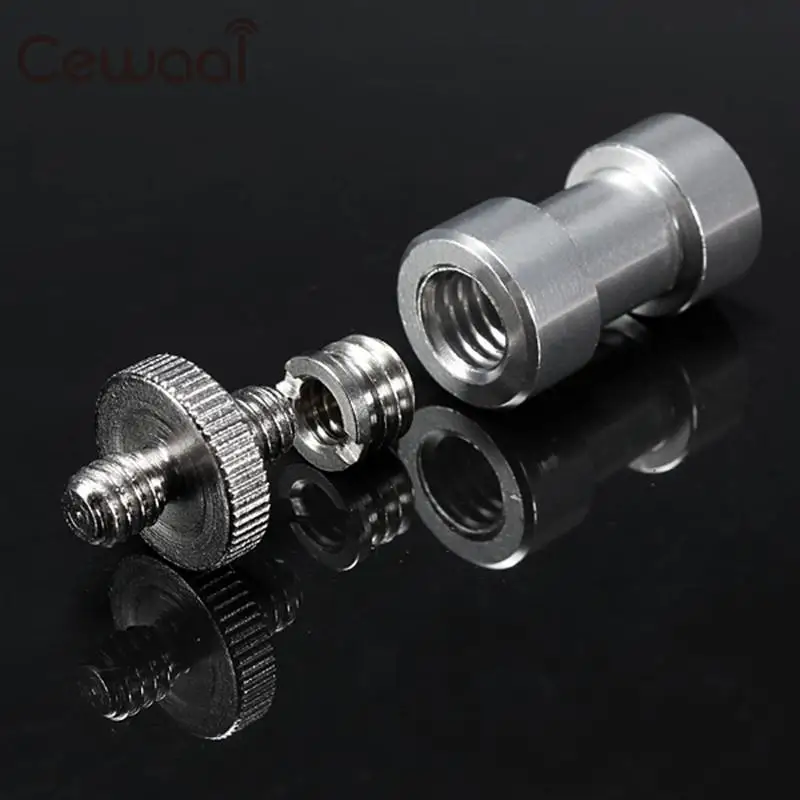 

6 In 1 1/4" 3/8" Monopod Tripod Screw Mount Bracket Holder Camera Spigot Adapter