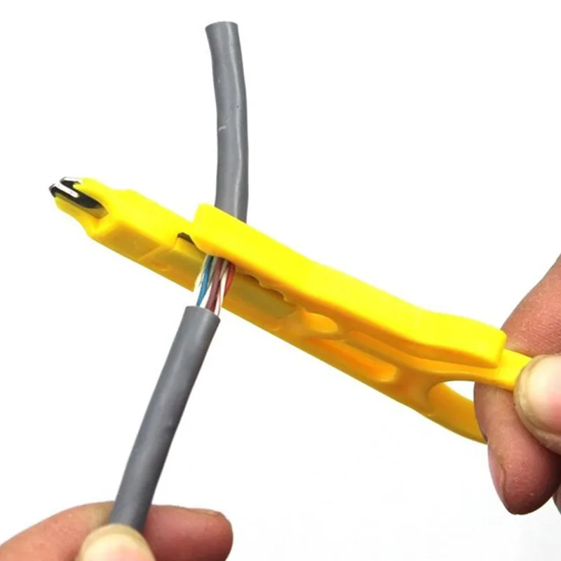 

1 pcs 9cm Mini Strippers Network Cable Plier Yellow UTP STP Cable Cutter Telephone Wire Stripper P10