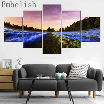 

Embelish 5 Pieces Beautiful Mountain Modular Pictures For Living Room Home Decor Wall Art Pictures HD Canvas Paintings Artworks
