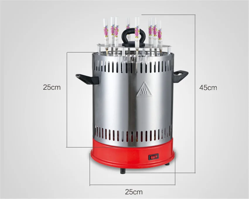 Автоматический вращающийся Электрический Вертикальный гриль для кебаба HSS-B108 бездымный гриль из нержавеющей стали 1350 Вт 220 В 50 Гц, 2-8 человек