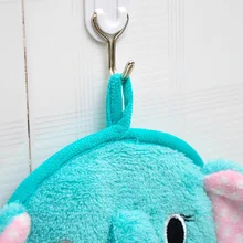 Красочные бархат висит полотенца для кухня ванная комната применение 1 шт. быстросохнущая полотенце для рук милые животны