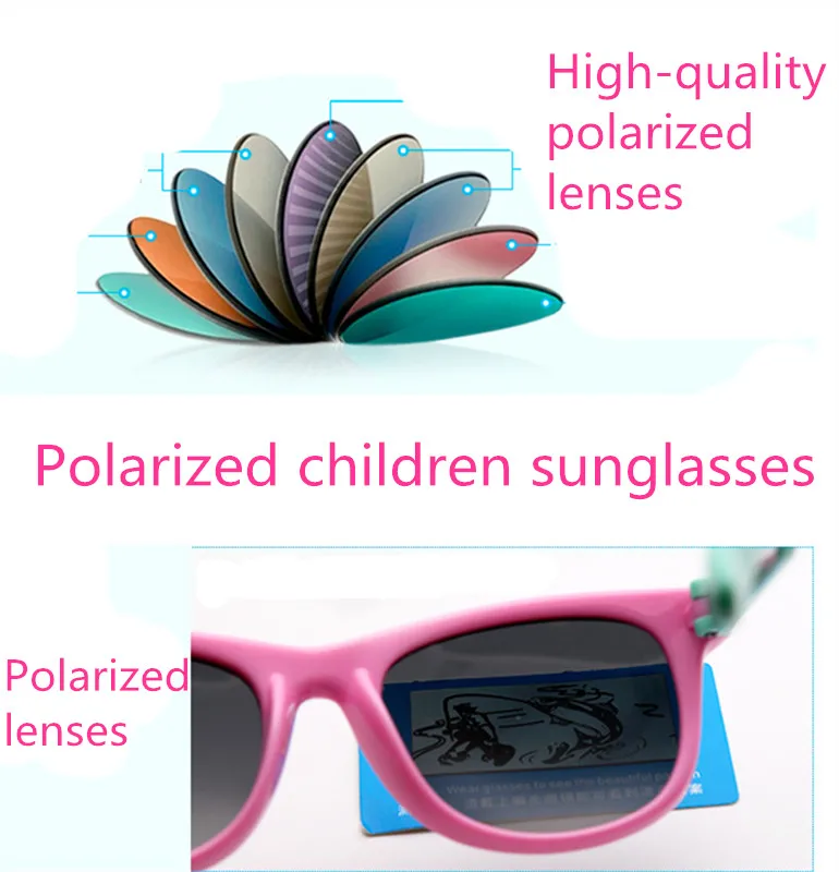 ASUOP 2019 new silicone polarized children's sunglasses UV400 square men and women kids glasses brand designer soft sunglasses (1)