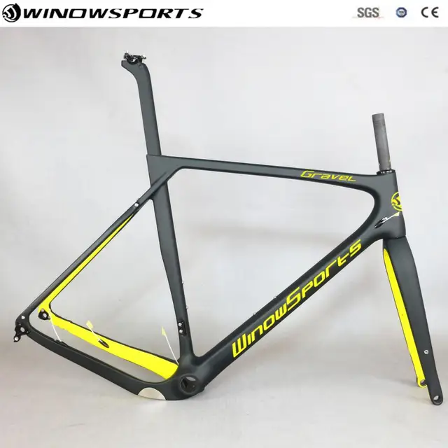 $US $526.89 2019 Gravel Bike Frame Carbon Road MTB Full Carbon Bicycle Frame Cyclocross Disc Brake Frame With T