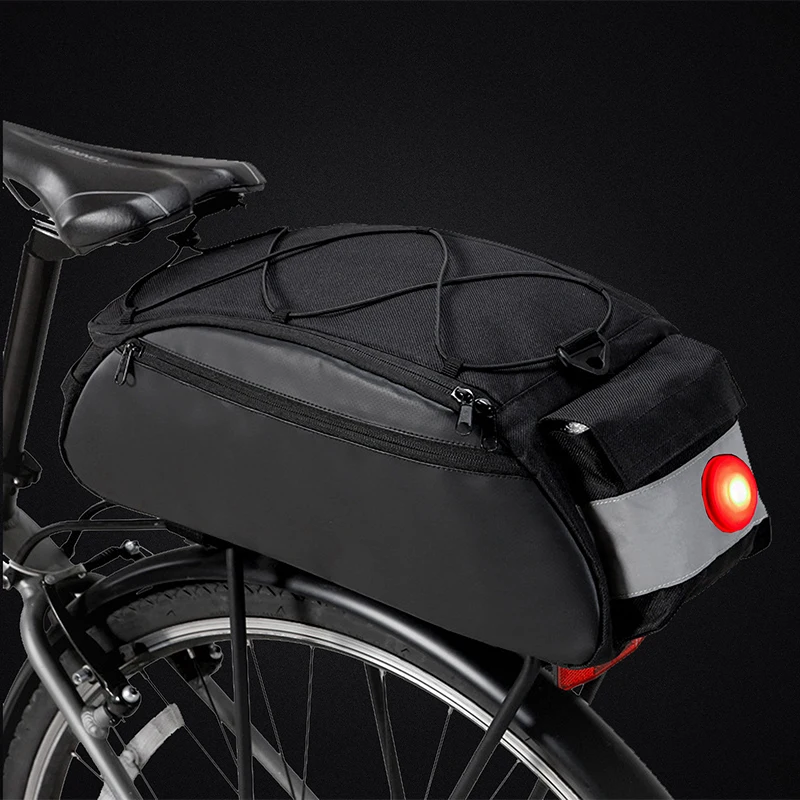 New Bicycle Bag Shockproof Bike Saddle Bag with Rear Light Cycling Rear Seat Shoulder Bag With Tail Light MTB Bike Accessories New Bicycle Bag Shockproof Bike Saddle Bag with Rear Light Cycling Rear Seat Shoulder Bag With Tail Light MTB Bike Accessories