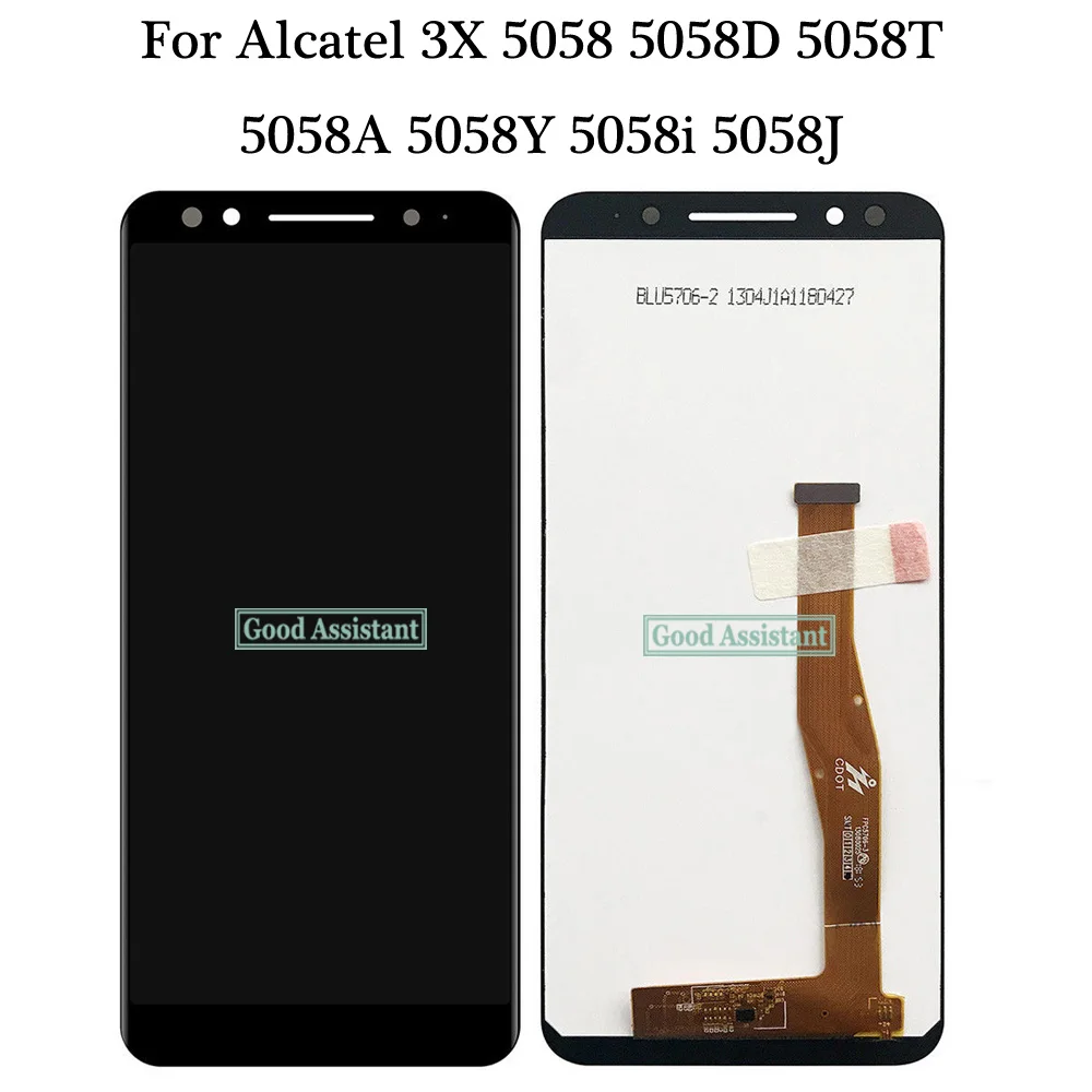 5 7 ''Новинка для Alcatel 3X 5058 5058A 5058I 5058J 5058T 5058Y Полный ЖК-дисплей + кодирующий