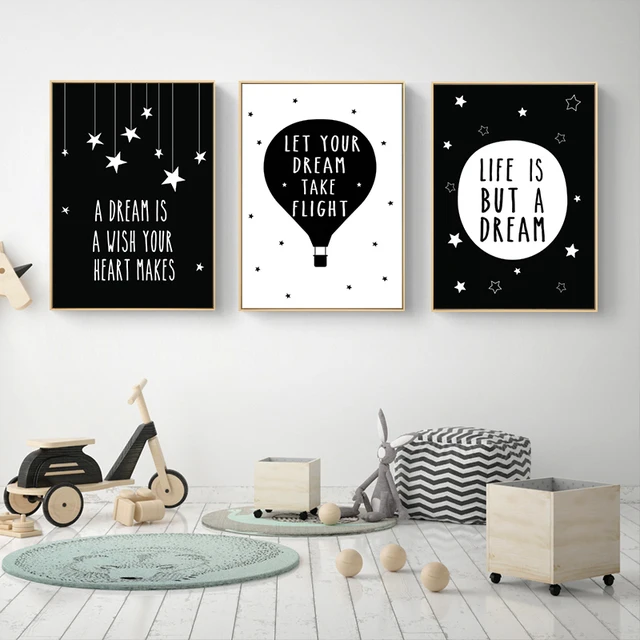 cartoon motivational quote posters and prints black white canvas art