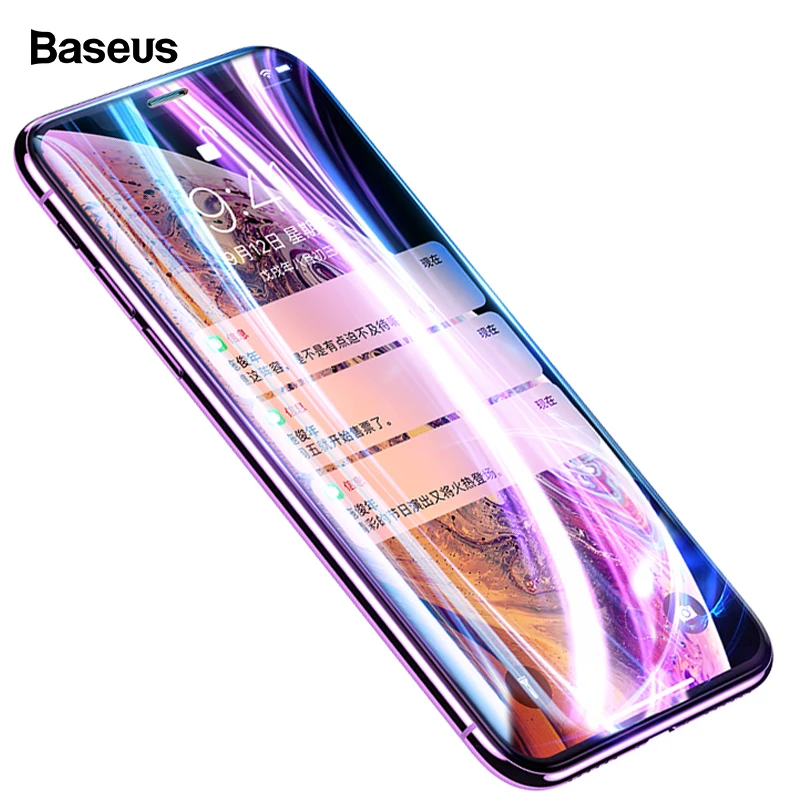 Baseus 0,2 мм Защитная пленка для экрана из закаленного стекла для iPhone XS Max XR X S R Xsmax Защитная пленка для iPhone XS