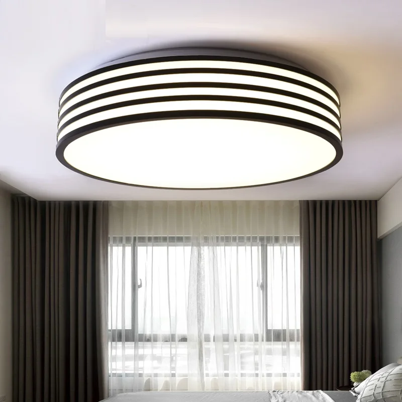 

White Black Lamparas De Techo LED Ceiling Lighting Fixtures Living Room Plafonnier Iron Luminarias Para Teto Acrylic Avize