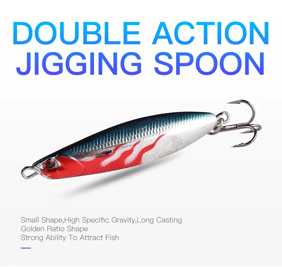 Kingdom 2019 New Metal Cast Jig spoon Fishing Lures 7g 10.5g 14g 21g casting jigging Lead Inside Fish Sea Bass Artificial Baits  (1)