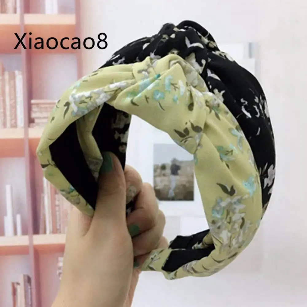 

Fresh Floral Fabric Wide Headbands Hair Accessories Hairbands for Women Summer Elegant Bowknot Head Bands Fashion Headwear