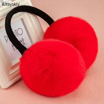 

Earmuffs Women 2020 Solid Sweet Soft Plush Warm Winter Antifreeze Womens Ear Korean Style All-match Simple Casual Earmuff Daily
