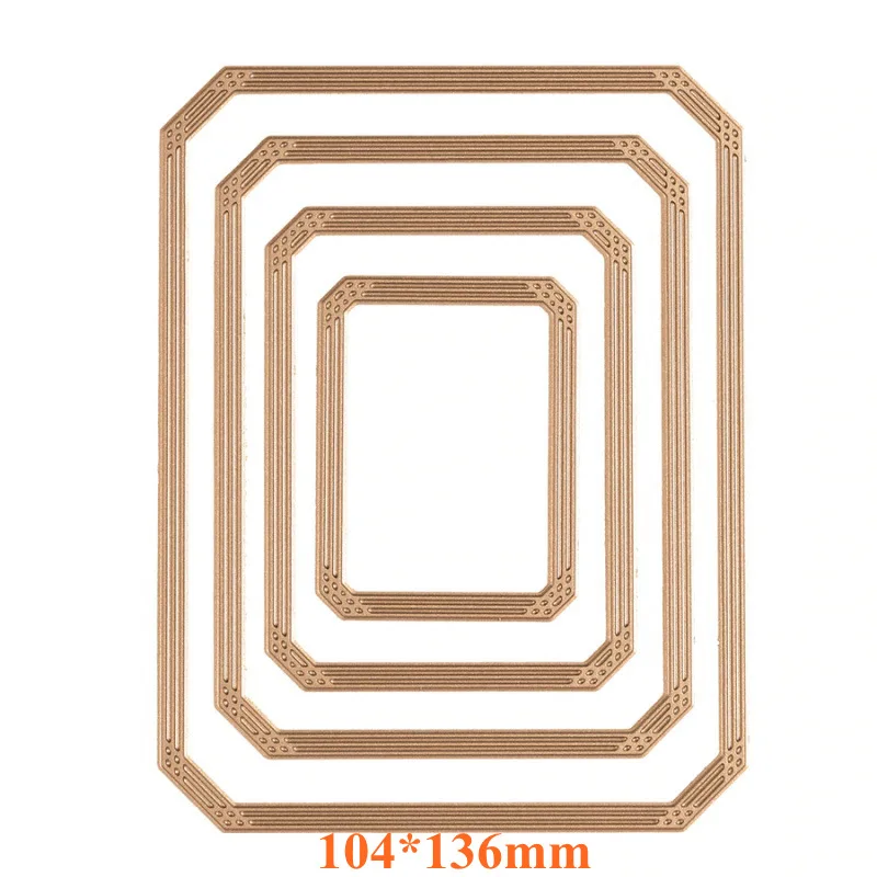 Прямоугольные Горячие фольга металлические трафареты для пресс-формы для DIY Скрапбукинг фото украшение для альбома тиснение бумаги ремесло высечки